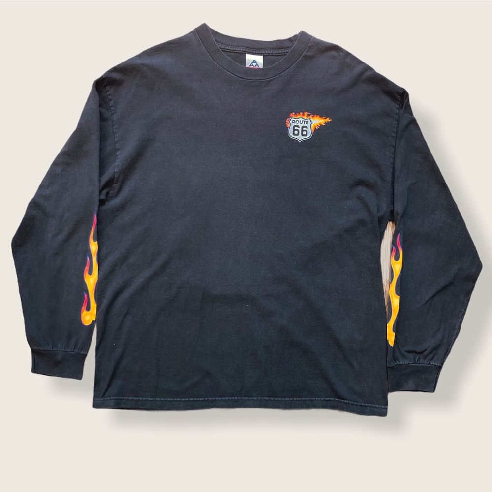 VINTAGE Alstyle Route 66 Biker Shirt